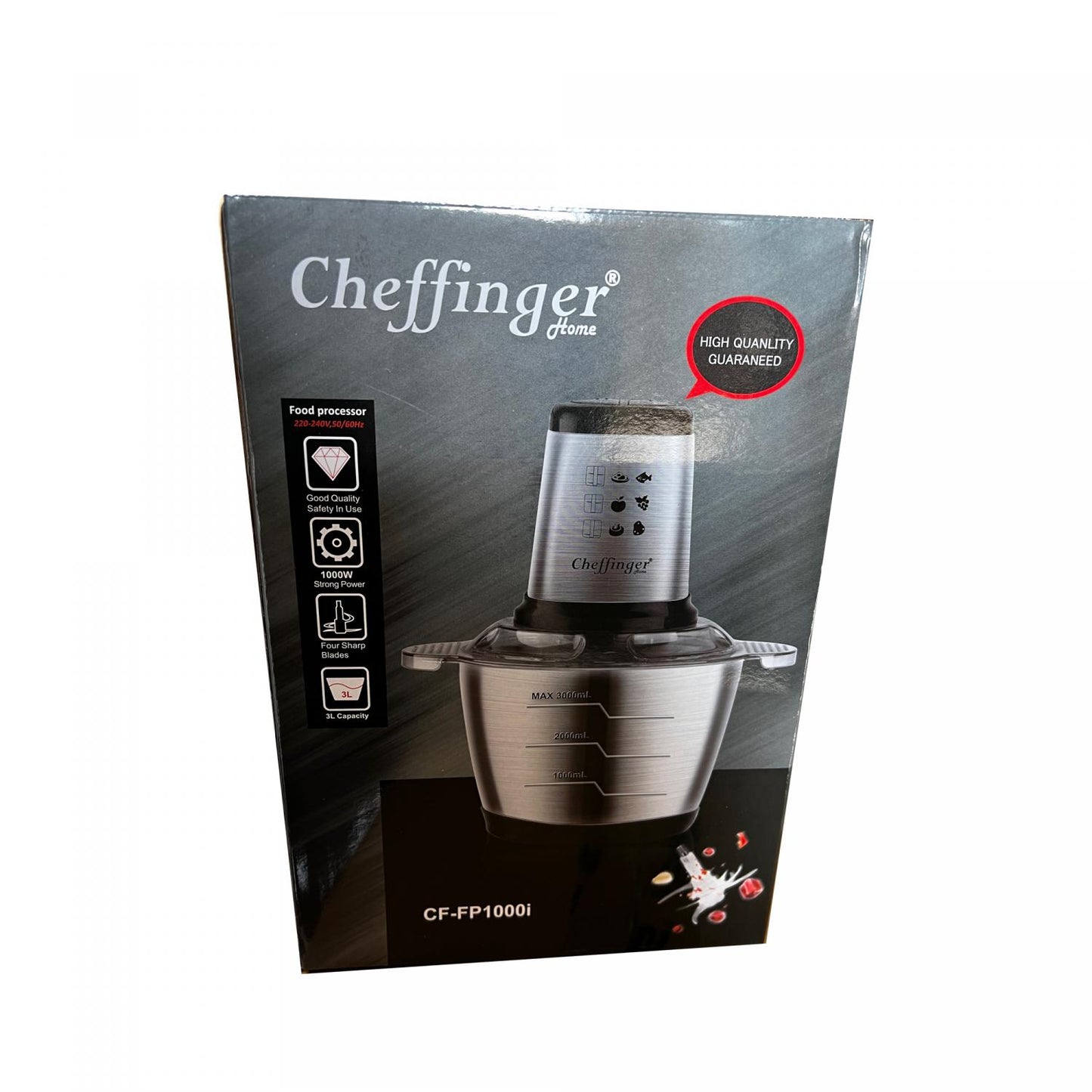Cheffinger Cf-Fp1000I: 3L 1000W Keukenmachine
