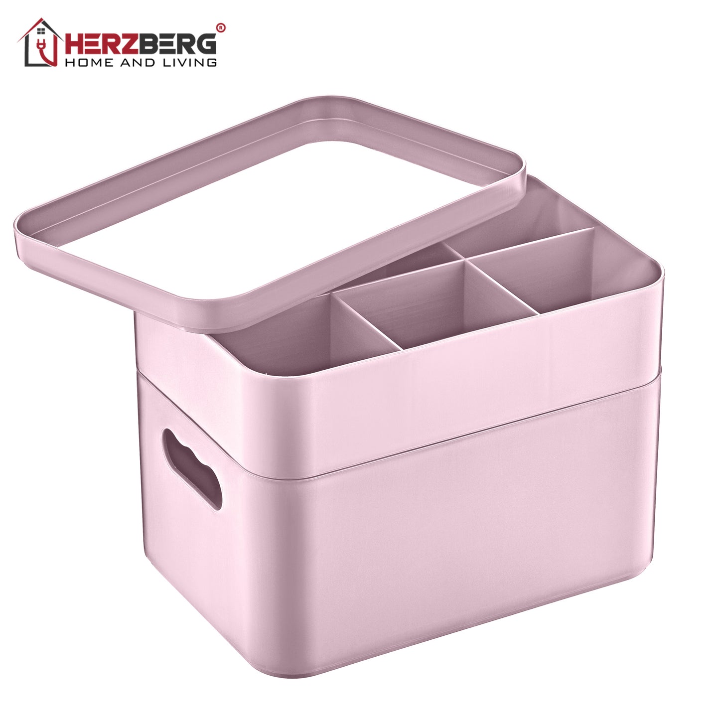 Herzberg Home & Living Herzberg Hg-Oky676: 2-Laags Multifunctionele Organizer Box Purper